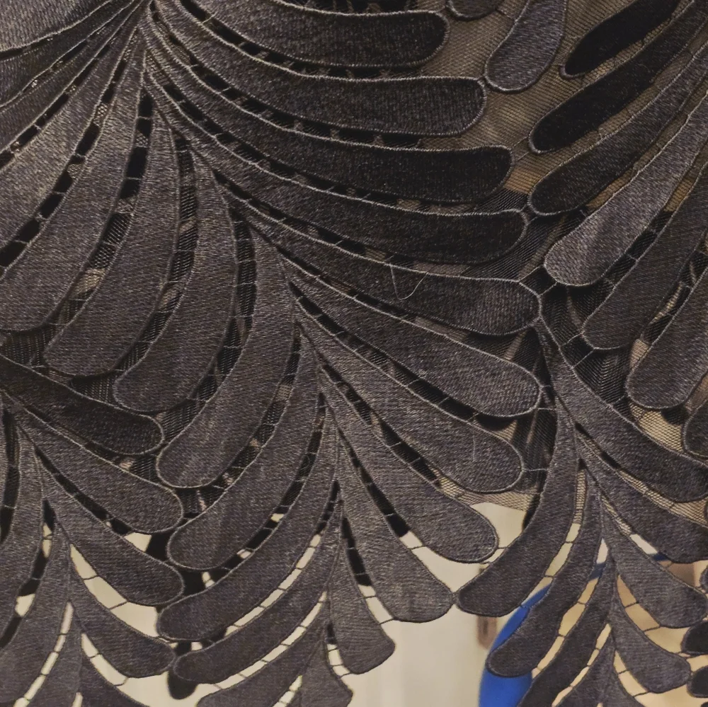 BHLDN Black Leaf Pattern Dress - Picture 9 of 16